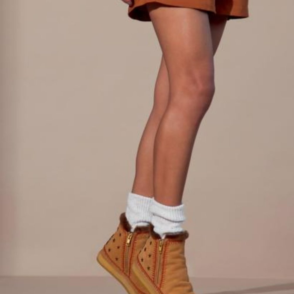 Setsu Stars Crochet Side Zip Bootie